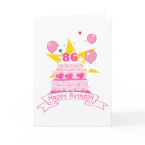 86 Year Old Birthday Cake Cards