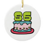 86 Year Old Birthday Cake Christmas Tree Ornaments
