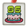 86 Year Old Birthday Cake Christmas Ornament