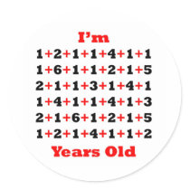 86 Years old Blk Red Stickers