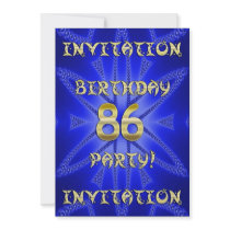 86th Birthday party invitation