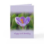 87th Birthday Card with Purple and White Flower