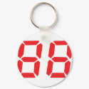 88 eighty-eight red alarm clock digital number keychains by Tomaniac 88 eighty-eight red alarm clock digital number keychains