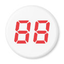 88 eighty-eight red alarm clock digital number magnets by Tomaniac 88 eighty-eight red alarm clock digital number magnets