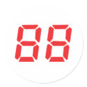 88 eighty-eight red alarm clock digital number stickers by Tomaniac 88 eighty-eight red alarm clock digital number stickers