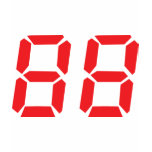 88 eighty-eight red alarm clock digital number t-shirts