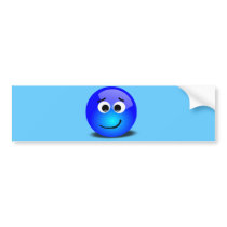 88-Free-3D-Apprehensive-Smiley-Face-Clipart-Illust Bumper Sticker
