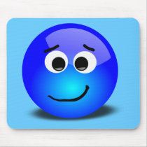 88-Free-3D-Apprehensive-Smiley-Face-Clipart-Illust Mouse Pad
