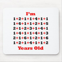 88 Years old Blk Red Mousepad