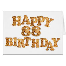 88th Birthday card for a cookie lover