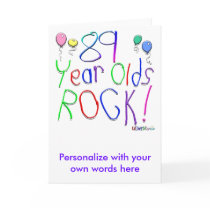 89 Year Olds Rock ! cards