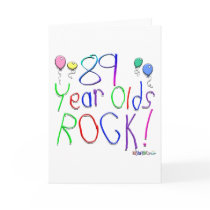 89 Year Olds Rock! Greeting Card