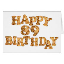 89th Birthday card for a cookie lover