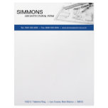 8.5x11 Blue Architectural Blue Print Letter Head Letterhead