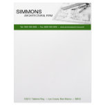 8.5x11 Green Architectural Blue Print Letter Head Letterhead