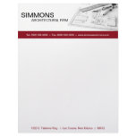 8.5x11 Red Architectural Blue Print Letter Head letterhead