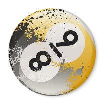 8 & 9 Ball Collage Refrigerator Magnet