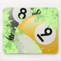 8 AND 9 BILLIARD BALLS MOUSE PAD