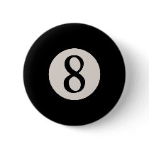 8-Ball 8 Pinback Buttons