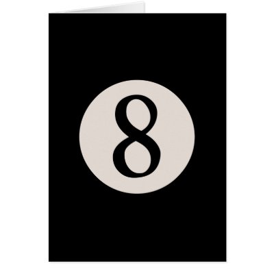 8-Ball 8 Greeting Cards by kbilltv