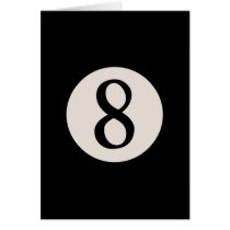 8-Ball 8 Greeting Cards