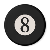 8-Ball 8 Refrigerator Magnet