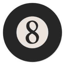 8-Ball 8 Round Sticker