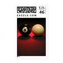 8 Ball and Cue Ball Stamp