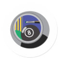 8 ball and cue stick stickers