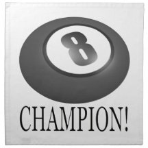 8 Ball Champion Cloth Napkins