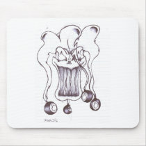 8 Ball Clown Mouse Pads