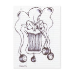 8 Ball Clown Post Cards