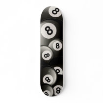 8 BALL COLLAGE SKATE BOARD DECK