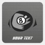 8 ball; Faux Carbon Fiber Square Sticker