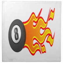 8 Ball Fire Napkins