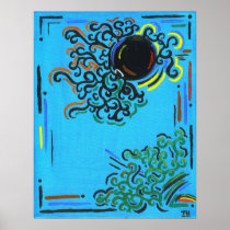 8 Ball in Motion, http://www.Zazzle.com/Tatter... Posters