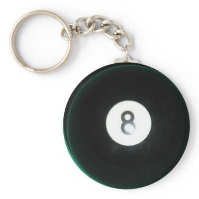 8 Ball Keychain by Onomonopia