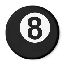 8 Ball Fridge Magnet
