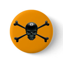 8-ball Pirate Pinback Buttons