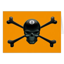 8-ball Pirate Greeting Cards
