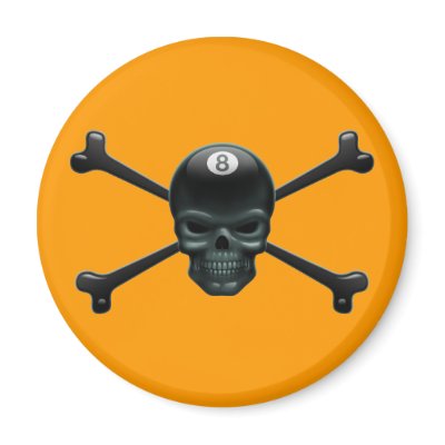 8-ball Pirate Refrigerator Magnets by kbilltv