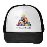 8-ball rack caps mesh hats