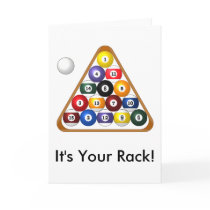 8-ball Rack greeting card