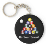 8-ball rack keychain