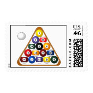 8-ball rack postage stamp