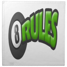 8 Ball Rules Napkin