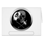 8 Ball Skull and Crossbones Greeting Card