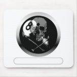 8 Ball Skull and Crossbones Mouse Pad