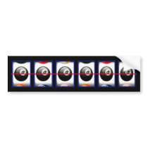 8 BALL SLOTS BUMPER STICKER