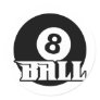 8 Ball Round Stickers